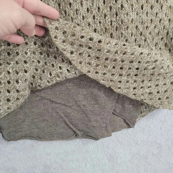 Soft Surroundings Womens Medium Open Knit Cowl Neck Sweater Acrylic Cotton  4CT - Picture 5 of 7